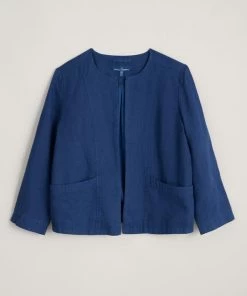 Women's Outerwear Sea Salt Country House Linen Jacket 6 Women's Outerwear Sea Salt Country House Linen Jacket