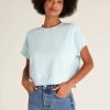 Z Supply Adah Fleece Short Sleeve Top