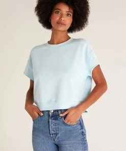 Z Supply Adah Fleece Short Sleeve Top
